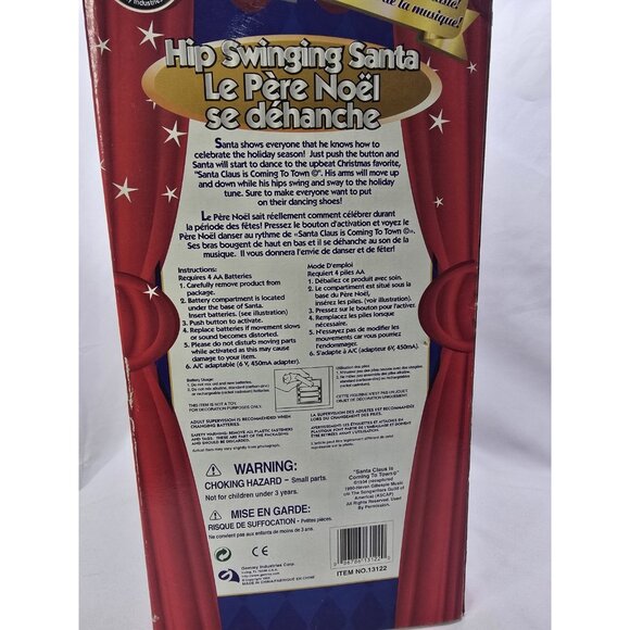 Gemmy Hip Swinging Santa Dances to The Music Of Santa Claus Is Coming To Town - Picture 14 of 16